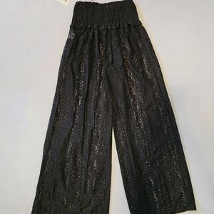 Spiaggia Dolce Long Airy Pants RN#102368 - Over Swimsuit Vacation - Black XS NWT